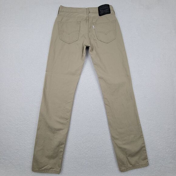 Levis 514 Straight Leg Khaki Jeans Mens 29 x 32 Measures 29 x 30.5 100% Cotton - Picture 10 of 12